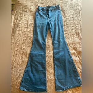 High waisted flare jeans